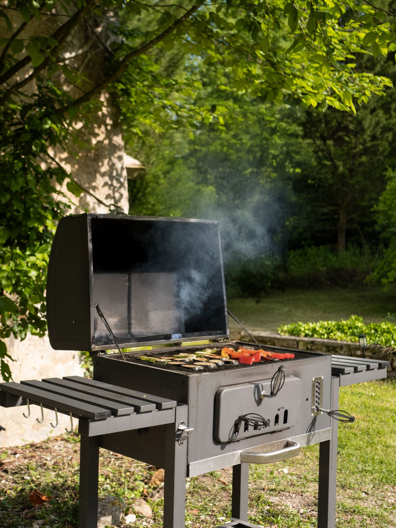 Légumes grillés au barbecue du jardin de Kaskad Maji