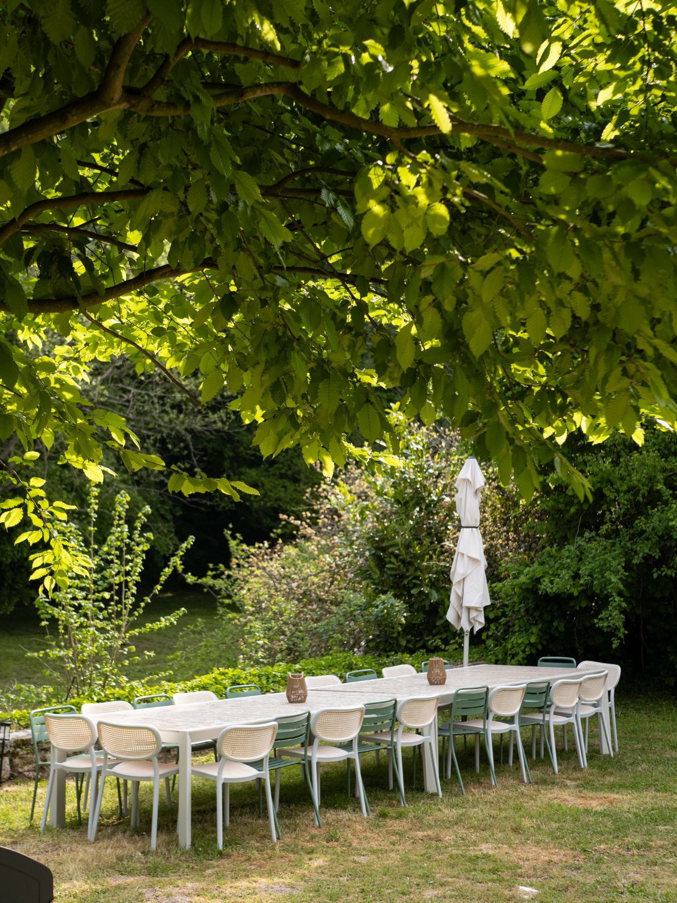Déjeuner d'équipe au jardin